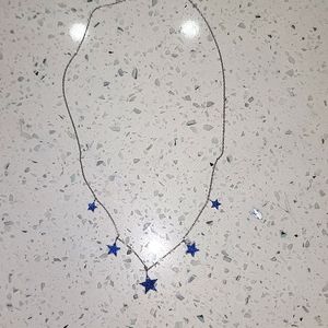 Blue Stars dainty necklace
